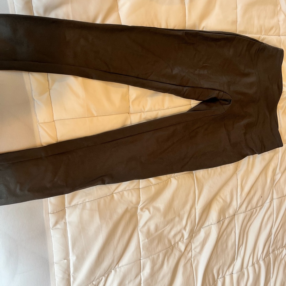 Grey all worthy faux leather tights